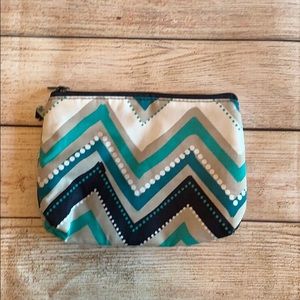 NWT Dotty Chevron Thirty-One Mini zipper pouch